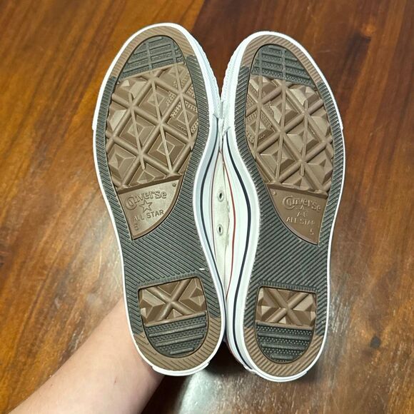 Converse All Star Low White Canvas Lace Up Shoes Women’s 7 Men’s 5 Unisex - Picture 4 of 7